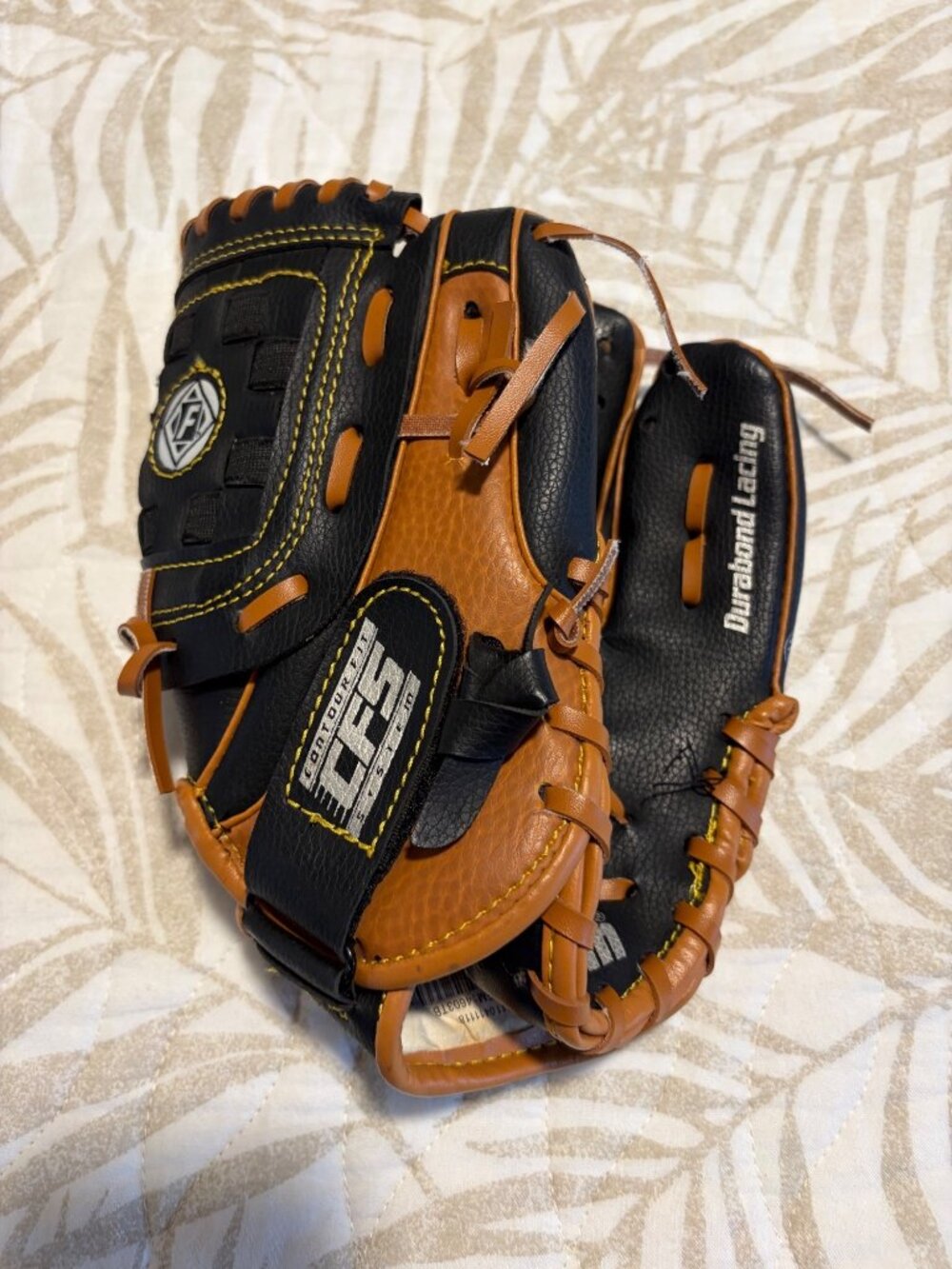 Franklin RTP Baseball Glove 4603 10" Black & Brown Leather With Durabond Lacing